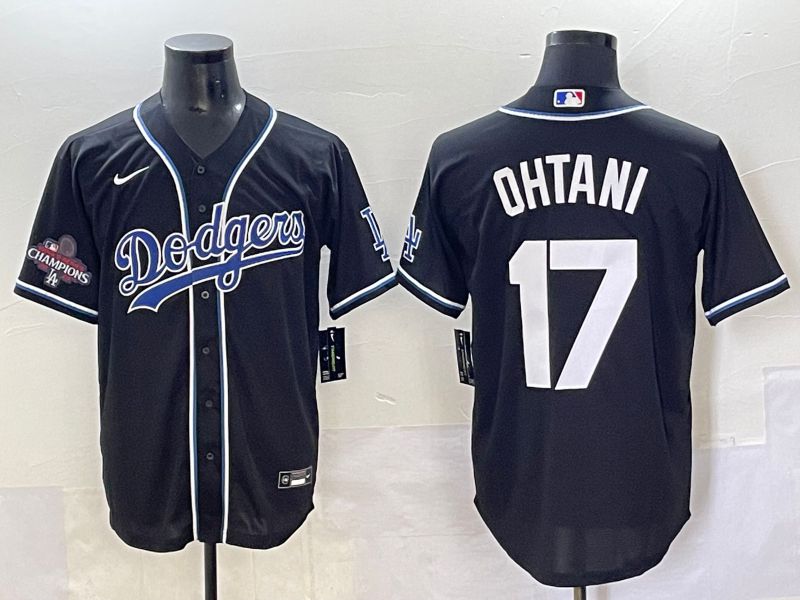 Men 2025 Los Angeles Dodgers 17 Ohtani Black Three generations Fashion Nike MLB Jersey style 70419